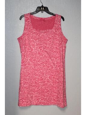 Fresh Produce Dress Women's Plus Size 1X Pink Floral Sleeveless